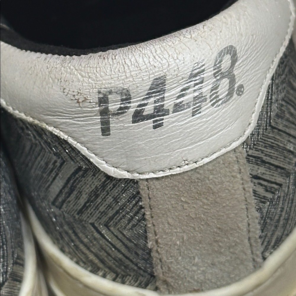 P448‎ Gray Patterned Sneakers Size 38 - Picture 7 of 8